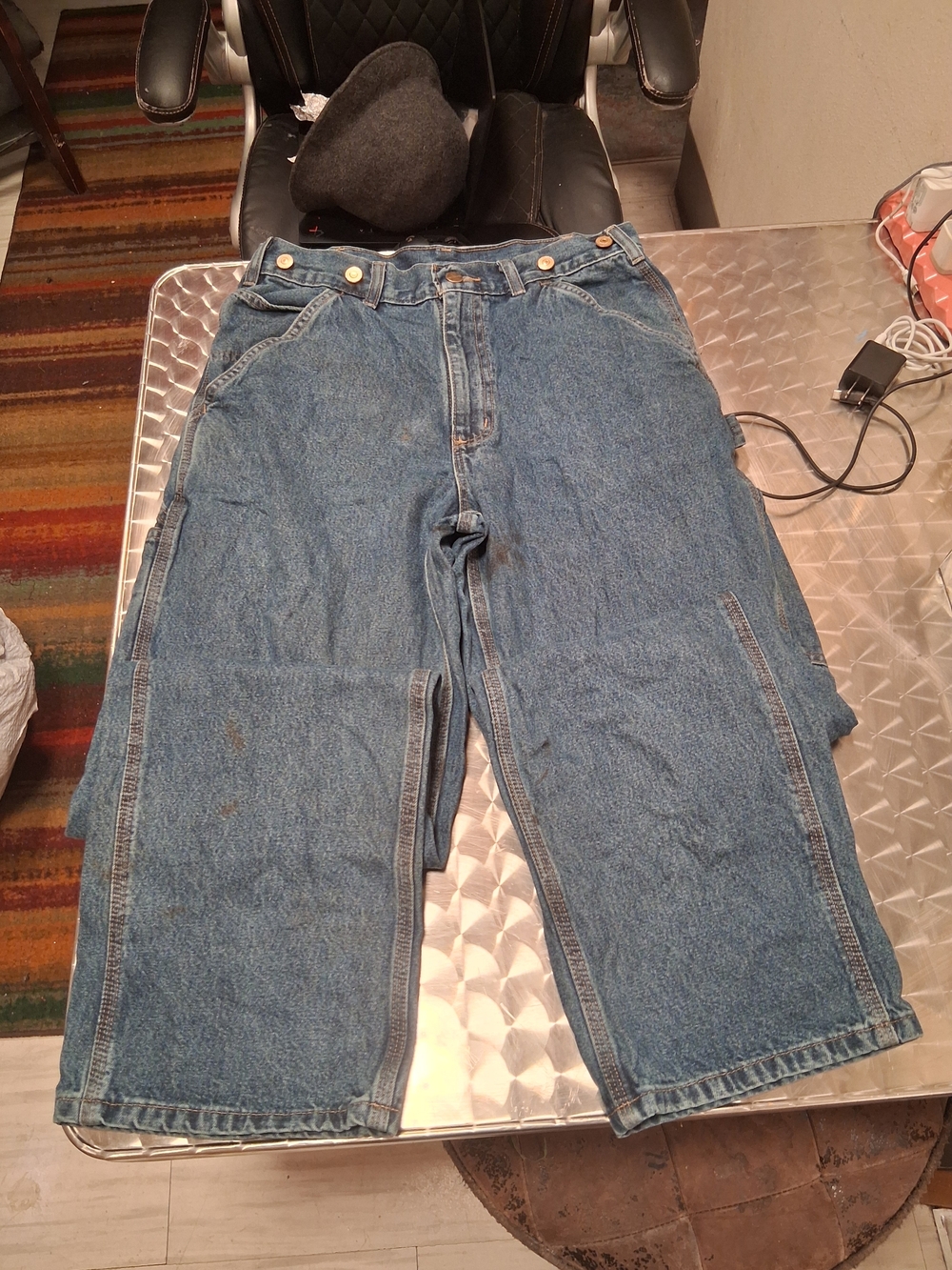 Men's Carhartt Blue Denim Carpenter Jeans